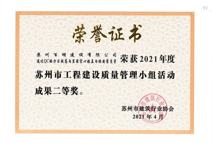 QC二等奖
